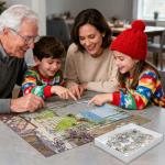 PQIKTUV Jigsaw Puzzles 1000 Pieces for Adults Letters on Back Nature Landscape Puzzle Wall Decor Impossible Puzzle Gift for Valentine Friends Parents(27.56x19.7 Inch)