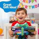 ArtCreativity Light Up Transparent Sensory Car Toy for Kids, 1PC, Bump and Go Toy Car with Colorful Moving Gears, Music, and LED Effects, Easter Toys for Toddlers, Great Birthday Gift Idea