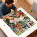 Saralluna Puzzle for Adults 1024 Pieces, Flowers Embroidered Floral Garden Cat Jigsaw Puzzle, Challening Impossible Difficult Hard Fun 1024 Pieces Jigsaw Puzzles for Adults