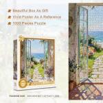 PQIKTUV Jigsaw Puzzles 1000 Pieces for Adults Letters on Back Nature Landscape Puzzle Wall Decor Impossible Puzzle Gift for Valentine Friends Parents(27.56x19.7 Inch)