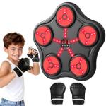 Scvcid Cool Boxing Machine Toys for Kids Aged 3-12, Wall-Mounted Smart Bluetooth Punching Bag, Boxing Training Equipment with Boxing Glove, Birthday Gifts for 3 4 5 6 7 8 9 10 11 12 Year Old Boys