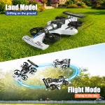 SUPAICAR 2-in-1 RC Airplane & Drift Car – Remote Control Drone Glider with One-Key Takeoff, 360° Flips, Orbit & Headless Mode – Durable EPP Foam, 2 Batteries (30+ Mins Play) – Great Gift for Kids & Beginners