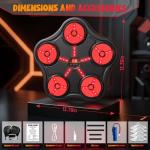 Scvcid Cool Boxing Machine Toys for Kids Aged 3-12, Wall-Mounted Smart Bluetooth Punching Bag, Boxing Training Equipment with Boxing Glove, Birthday Gifts for 3 4 5 6 7 8 9 10 11 12 Year Old Boys