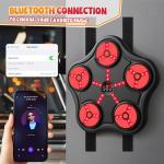 Scvcid Cool Boxing Machine Toys for Kids Aged 3-12, Wall-Mounted Smart Bluetooth Punching Bag, Boxing Training Equipment with Boxing Glove, Birthday Gifts for 3 4 5 6 7 8 9 10 11 12 Year Old Boys