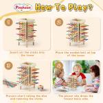 Pinshoon Montessori Game Wooden Board Game, Multiplayer for Kids 4-8, Math Educational, Fine Motor Skill Toy for Girls Boys, Classic Fun Games for Age 3 4 5 6 7 8 Girls Boys Gifts (Regular)