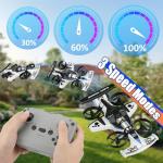 SUPAICAR 2-in-1 RC Airplane & Drift Car – Remote Control Drone Glider with One-Key Takeoff, 360° Flips, Orbit & Headless Mode – Durable EPP Foam, 2 Batteries (30+ Mins Play) – Great Gift for Kids & Beginners