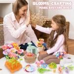 Fabric Flower Bouquets Toys, DIY Craft Kits Toys for Kids - Flowers Market Toy, Build Your Flower Bouquet, Arts & Crafts for 4+ Year Toddler Girl, Educational Activity Preschool B-Day Gifts