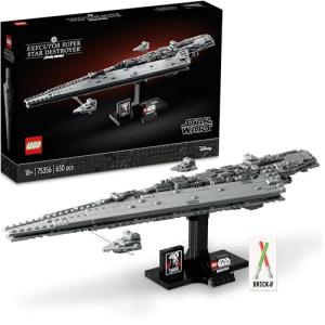 Lego Star Wars Star Destroyer & TIE Interceptor - Lego Star Destroyer Executor with Lego Tie Fighter Polybag, Super Star Destroyer Lego Set (75356 & 30685)