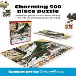 Buffalo Games - Charles Wysocki - Cocoa Break at the Copperfields - 500 Piece Winter Jigsaw Puzzle for Adults, Festive Christmas Puzzle with Poster, Premium Holiday Artwork, Finished 21.25 x 15.00