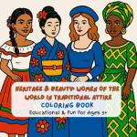 Heritage & Beauty: Women of The World in Traditional Attire Coloring Book: Educational & Fun for Ages 5+