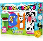 Craftikit® 20 Award-Winning Animal Toddler Arts and Crafts for Kids Ages 3-10 Years, All-Inclusive Animal Craft Kits, Fun Toddler Craft Box for Girls, Boys in Preschool