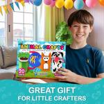 Craftikit® 20 Award-Winning Animal Toddler Arts and Crafts for Kids Ages 3-10 Years, All-Inclusive Animal Craft Kits, Fun Toddler Craft Box for Girls, Boys in Preschool