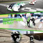 BAZADER RC Car with LED Lights - Remote Control Car Snakes 360° Roll Toy, Birthday for Kids Age 7 8 9 10 11+ Year Old, 2 Batteries 60+min, Indoor/Outdoor Toy for 6-12 yr Teen Boys