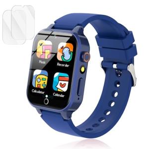 Luyiilo Smart Watch for Kids, with 26 Puzzle Games, Touch Screen, HD Camera, Alarm Clock, Toys for Ages 4-12 Years Old.Birthday Gift for Boys Girls (Blue)