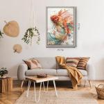 Colorful Fish Puzzles for Adults 1000 Pieces, Impossible Flower Fish Jigsaw Puzzles, Jewels Floral Animal Puzzle as Wall Decor