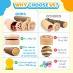 Wooden Montessori Baby Toddler Toys: 3 in 1Learning Fine Motor Skills Juguetes, Educational Color Sorting Fidget Sensory Toys for Toddlers 1-3, Object Permanence Cause and Effect Boys Girls Gifts