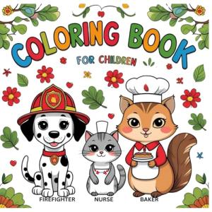 Coloring Book For Chidren: Animals at Work!