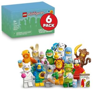 LEGO Minifigures Animal Series 28 6 Pack - Kids Toys in Sealed Mystery Boxes - Animal Themed Figures to Collect - Birthday Party Favors & Gift Idea for Boys & Girls, Ages 5+ - 66813