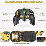 Britik Transform Remote Control Car Toy for Kids 4 5 6 7 8, Remote Control Car for Boys 4-7, Transform Cars for Boys 4-6, Toy Car 5 Year Old Boy, Toys for 3 4 5 6 7 8 9 10 11 12 Years Old Boy