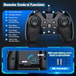 LNNKINE Robot Toys, 8-Wheel Stunt Remote Control Car with Auto-Demonstration, 360° Rotation, LED Eyes, Music, 2.4Ghz, All Terrain Rc Cars, Remote Control Robot for Boys 4-7 6-8 8-12