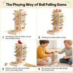 Montessori Game Wooden Board Game, 40 Colorful Wooden Sticks Dice Game Math Educational Toys for 3 4 5 6 Years Old,Math Educational, Fine Motor Skill Toy for Girls Boys, Classic Fun Games