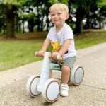 SEREED Baby Balance Bike for 1-2 Year Olds - 4 Wheels, First Bike for Toddlers, Birthday Gift (Green)
