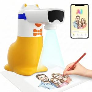 Yoturetoys AI Drawing Projector for Kids, Smart Art Tracing Machine to Inspire Creativity with Voice Learning & Photo-to-Sketch, STEM Educational Toy, Christmas Birthday Gift for Boys Girls Ages 4+