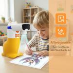 Yoturetoys AI Drawing Projector for Kids, Smart Art Tracing Machine to Inspire Creativity with Voice Learning & Photo-to-Sketch, STEM Educational Toy, Christmas Birthday Gift for Boys Girls Ages 4+