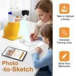 Yoturetoys AI Drawing Projector for Kids, Smart Art Tracing Machine to Inspire Creativity with Voice Learning & Photo-to-Sketch, STEM Educational Toy, Christmas Birthday Gift for Boys Girls Ages 4+