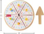 Fisher-Price Wood Pretend Play Toy Cake Set, 14-Piece Wooden Food Decorating & Serving Play for Preschool Kids Ages 3+ Years