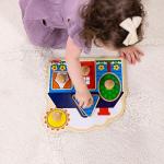Melissa & Doug First Shapes Jumbo Knob Puzzle, Wooden Peg Puzzle for Toddlers, Educational Toy for Shape Recognition and Fine Motor Skills, Ages 1+
