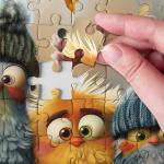 Autumn Bird Puzzles for Adults 1000 Piece Nature, Pretty Fall Landscape Art Jigsaw Puzzles Plant, Butterfly Dragonfly Warm Puzzle