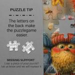 Autumn Bird Puzzles for Adults 1000 Piece Nature, Pretty Fall Landscape Art Jigsaw Puzzles Plant, Butterfly Dragonfly Warm Puzzle