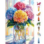 Blueforest 500 Piece Puzzles for Adults, Colorful Hydrangeas Puzzle for Adults, Hard Challenge Art Jigsaw Puzzles, for Gifts Halloween Birthday Party Games Family, 23 * 15 inchches inch Dust Free