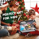 Rcjoyou Remote Control Car, 2WD Off-Road Rc Truck, 20 KM/H All-Terrain RC Cars with Headlights & Body Lights, 2.4GHz, 2 Batteries, Remote Control Car for Boys 4-7 8-12, Gift Toys for Boys Girls