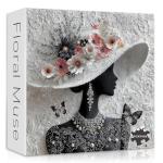 Impossible Puzzles for Adults 1000 Pieces,PICKFORU Floral Muse Puzzle Elegant Lady,Beauty Flower Woman Puzzle Black and White Pearl,Hard Challenge Jigsaw Puzzles Aesthetic