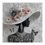 Impossible Puzzles for Adults 1000 Pieces,PICKFORU Floral Muse Puzzle Elegant Lady,Beauty Flower Woman Puzzle Black and White Pearl,Hard Challenge Jigsaw Puzzles Aesthetic