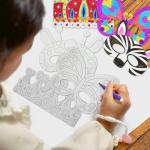 VKPI 48 PCS Color Your Own Paper Crowns and Paper Masks, DIY Art Coloring Craft Activity for Kids Birthday Dress up Party Favors Decoration, School Home Art Coloring Activities