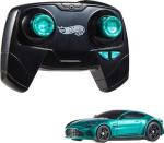 Hot Wheels RC Toy Car, Aston Martin Vantage, 1:64 Scale, Battery-Powered, Remote-Control Race Vehicle, Race On- & Off-Track, Booster Button for Speed