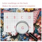 Butterfly Flower Jigsaw Puzzles 1000 Pieces, PICKFORU Wildflower Garden Puzzles for Adults, Round Pink Puzzle as Wall Art Decor