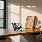 DAOGU mini RC Forklift Toy - 1:64 Alloy Remote Control Crane with Liftable Forks,STEM Educational Construction Vehicle for Kids Age 6-12,Christmas Birthday Gift(mini Forklift)