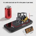 DAOGU mini RC Forklift Toy - 1:64 Alloy Remote Control Crane with Liftable Forks,STEM Educational Construction Vehicle for Kids Age 6-12,Christmas Birthday Gift(mini Forklift)