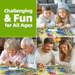 Stained Glass Rooster Puzzles for Adults 1000 Pieces Colorful Rooster Puzzle for Adults Mosaic Jigsaw Puzzles1000 Pieces with Letters on Back Hard Impossible Difficult Challenging Family Puzzle