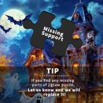 Halloween Night Jigsaw Puzzle for Adults 1000 Pieces-Haunted House Pumpkin,Witch,Skeleton,Ghosts & Batstheme Puzzles Spooky Night Sky Puzzle-for Holiday Party Gifts or Decorations