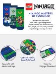 LEGO Ninjago Boys Socks 3 Pack, Ninja Kids Socks Pack of 3, Cotton Boys Underwear, Multicolor 4-6