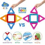 Coodoo Upgraded Magnetic Blocks Tough Tiles STEM Toys for 3+ Year Old Boys and Girls Learning by Playing Games for Toddlers Kids, Compatible with Major Brands Building Blocks - Starter Set