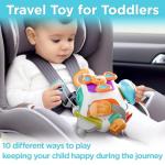 iPlay, iLearn 10 in 1 Baby Busy Board Cube, Montessori Sensory Toy Toddler 1-3, Infant Carseat Plane Travel Game, Kid Education Learning Activity, Birthday Gift 9 10 12 18 Month 1 2 Year Old Boy Girl