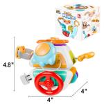 iPlay, iLearn 10 in 1 Baby Busy Board Cube, Montessori Sensory Toy Toddler 1-3, Infant Carseat Plane Travel Game, Kid Education Learning Activity, Birthday Gift 9 10 12 18 Month 1 2 Year Old Boy Girl