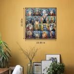 Stained Glass Puzzle Cat Puzzles for Adults 1000 Pieces, Colorful Kitty Kitten Collage Puzzles 1000 Pieces, Hard Difficult Impossible Challenging Jigsaw Puzzles for Adults