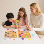 Alphabet Wooden Puzzles for Toddlers 3-5, Pack of 3 ABC, Number and Shape Puzzle, Preschool Educational Learning Toys with Puzzle Board & Letter Blocks for Girls Boys Ages 3 4 5 Years Old